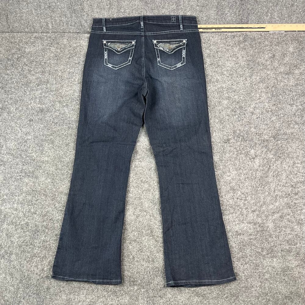 Salt Works Jeans Womens Size 16W Blue Bootcut Medium Wash Stretch Denim Casual‎